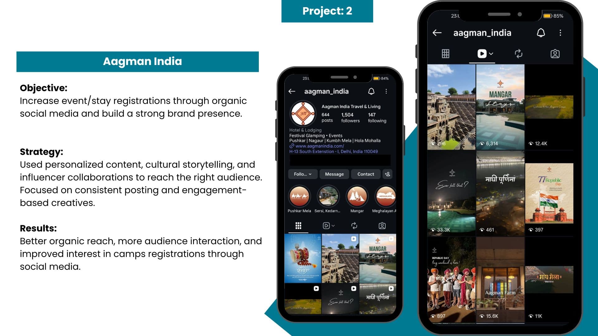 Instagram reels creative layout